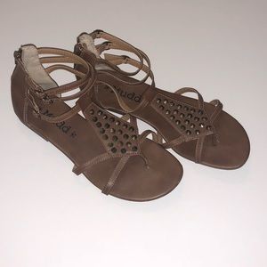 Mudd Tan Gladiator Sandals